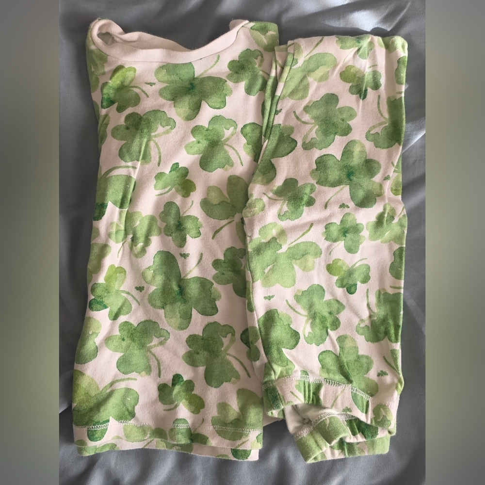 Burts Bees Green Clover Kids Pajamas - 5T